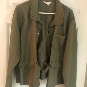 Lauren Conrad Military Jacket Women’s Kohls Large Green Belt Nice!New w/o tags